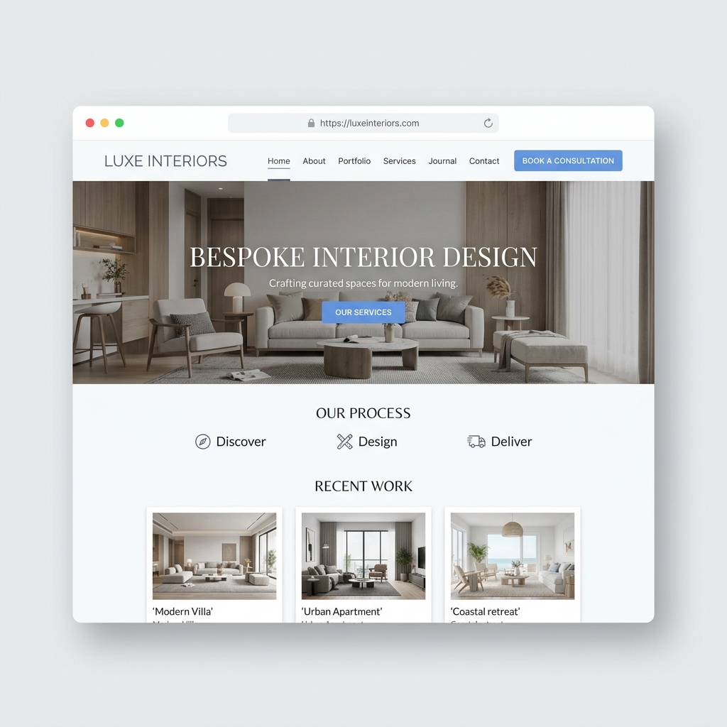 Clean and modern local business homepage preview